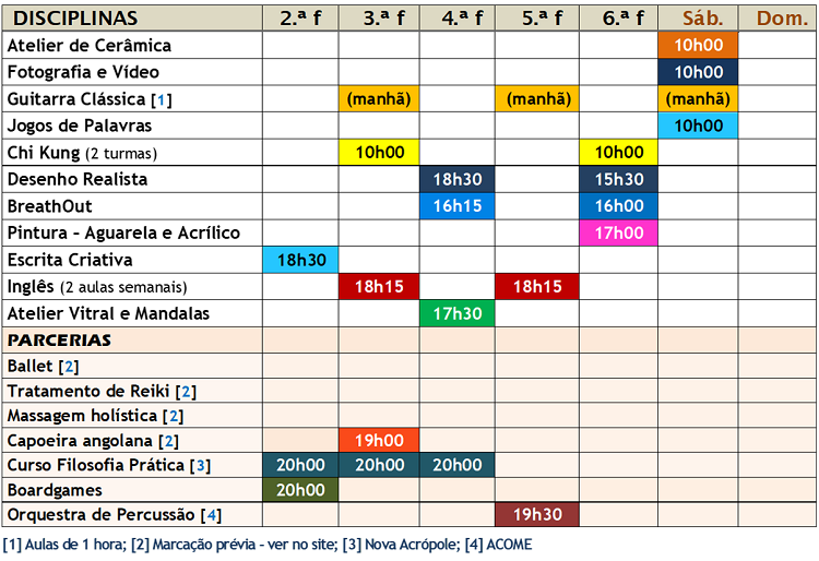 HORARIOS 11MAI